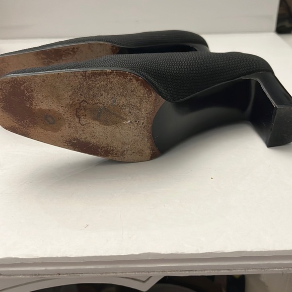 Stuart Weitzman Black Pointed Square Dress Shoes Size 7.5 - Picture 7 of 10